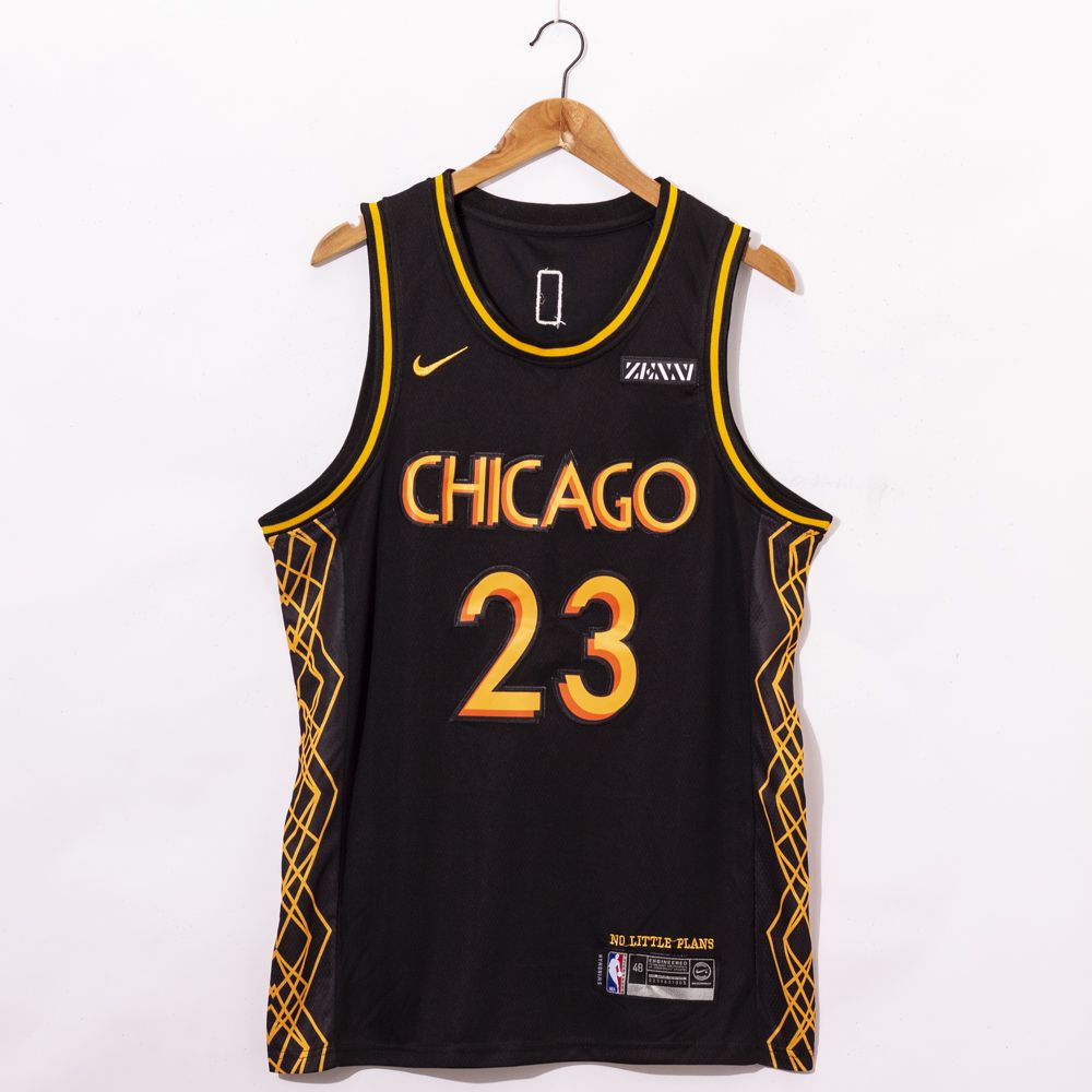 Men Chicago Bulls 23 Jordan Black Game Nike 2021 NBA Jersey1